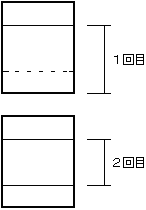 ラップ区間の安定照査の出力が2行にわたるときの1回目と2回目の図面