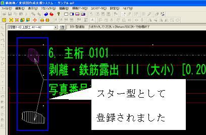 スター型として登録された際のキャプチャ画像